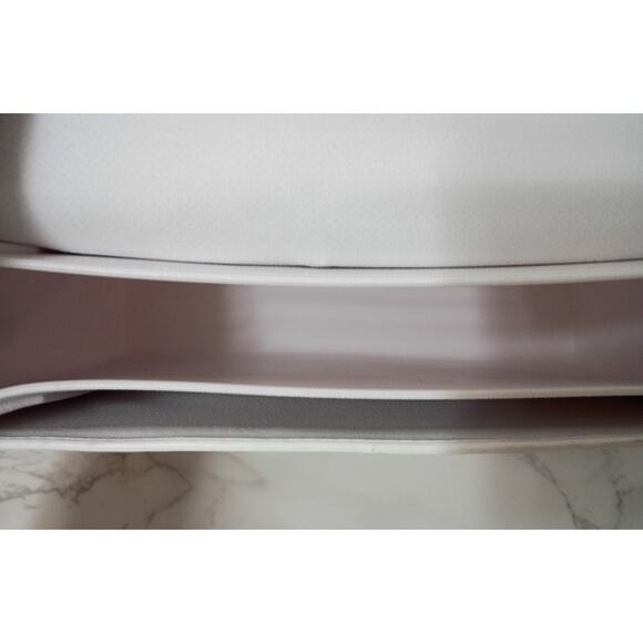 White with Cherry Pattern Vegan Quilted Crossbody Bag - NEW - Picture 4 of 5